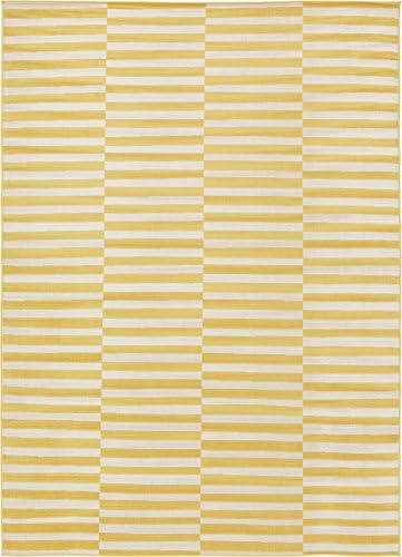 A2Z Rug Modern Caen Collection Rugs Yellow 7' x 10' -Feet Area rug