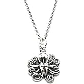KEVIN N ANNA Sterling Silver Tiny Octopus Charm Necklace, 18"