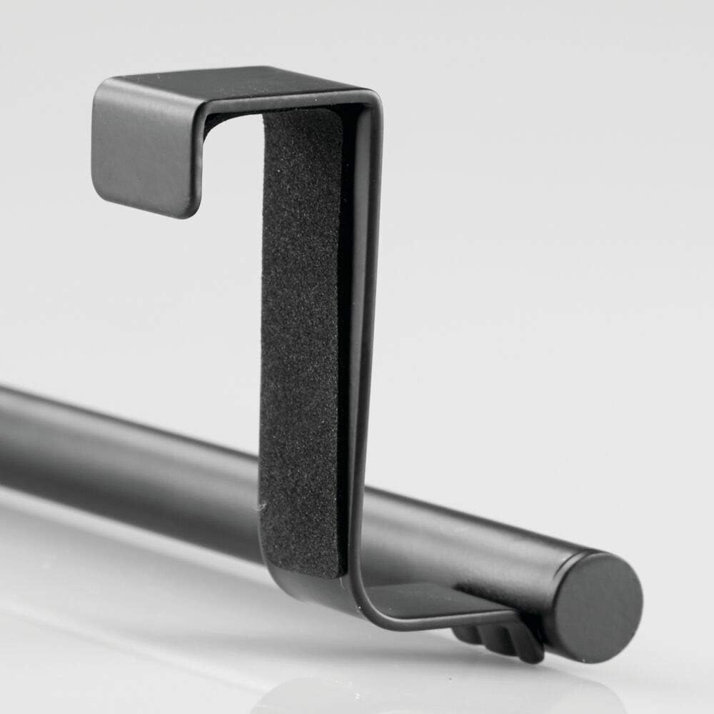 mDesign Kitchen Towel Holder for Kitchen Cabinets - Length: 23 cm - Tea Towel Holder - Kitchen Towel Rail - Matte Black - Image 5
