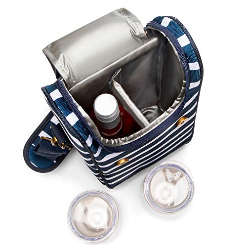 wine cooler bag with glasses