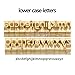 ZONEPACK Embossing Mold Copper Brass Stamping Flexible Letters Numbers Alphabets Symbols Characters(Microsoft Elegant black with Wood Box)