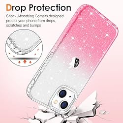 Hython Case for iPhone 15 Plus Case Glitter, Cute