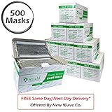 4-Ply Carbon Filter Disposable Earloop Face Mask for Professional Medical, Dental, Salon Use (500 Masks / 10 Boxes, BLACK)