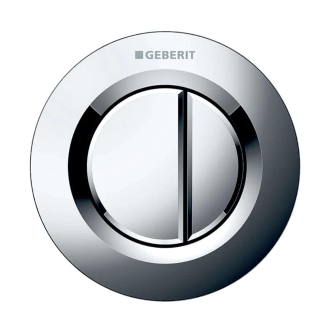 Geberit 116.043.21.1 01, Recessed, Remote Control for Dual Flush Pneumatic Button, for Sigma 8 cm, Bright Chrome