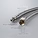 VCCUCINE 18-Inch Long Faucet Connector, Braided Stainless Steel Supply Hose 3/8-Inch Female Compression Thread X M10 Male Connector, 2 Pcs