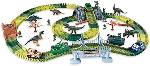FXQIN Rail Car Circuito Coches Juguete Pista de Dinosaurio ...
