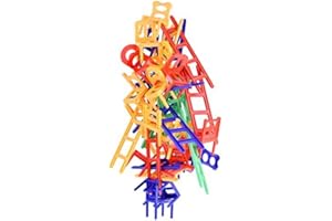 WEofferwhatYOUwant Family Stacking Game – 44-Piece Chairs & Ladders Set for All Ages, STEM Skill Builder, Solo & Team Play, S