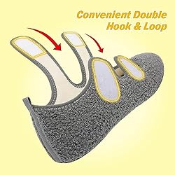 LeIsfIt House Slippers for Women Men Wide Diabetic