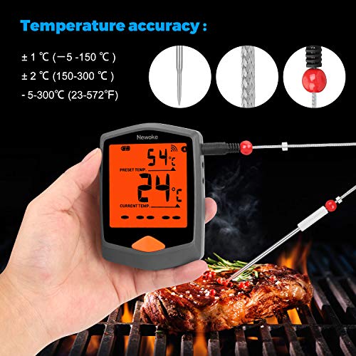 Newoke Digital Meat Thermometer Smart Grill Thermometer with 2 Probes,3