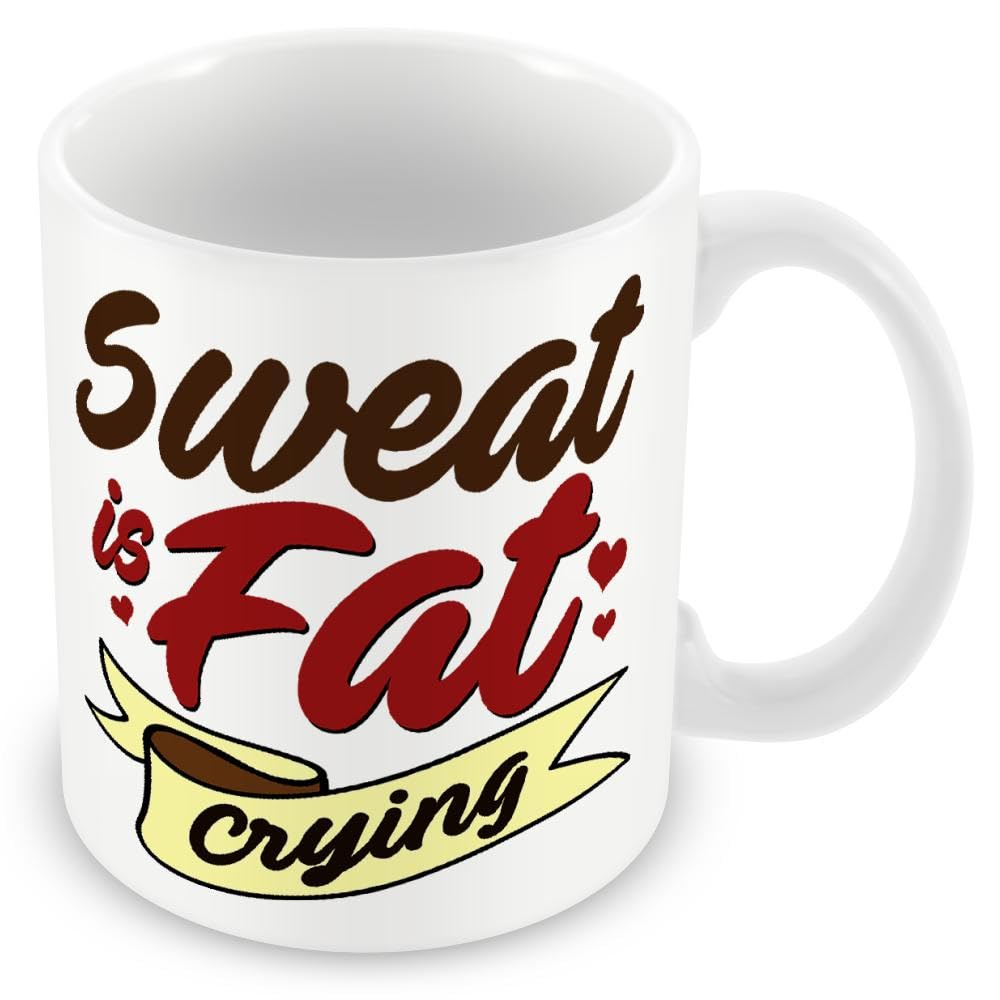 Mug Gift for Personal Trainer - Sweat is Fat Crying