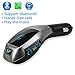 NUTK Car Kit MP3 Player Wireless Bluetooth FM Transmitter Radio Adapter Car Charger with USB SD Card Reader and Calling Remote Control for Ipad, iPod, Smart Phones