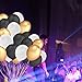 Party Decorations Balloons,100 Pack 12 '' Ultra Thickness Latex Balloons (Gold and White and Black Color)