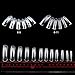 NMKL 312PCS/Box Full Cover Clear Dual Forms Nail System UV Gel Acrylic Nail Mold Artificial Nail Tips with Scale 12 Size