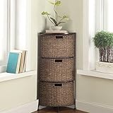 4D Concepts Farmington 3 Tier Corner Maize Weave Drawer