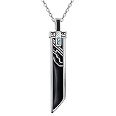 YONFQE Fantasy Sword Necklace 925 Sterling Silver Sword Pendant Trendy Jewelry Gifts for Men Women