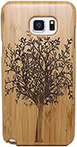 S7 Edge Case,Saler-lee Unique Real Handmade Natural Wood Wooden Hard Bamboo Shockproof Case for Samsung Galaxy S7 Edge Bamboo Tree