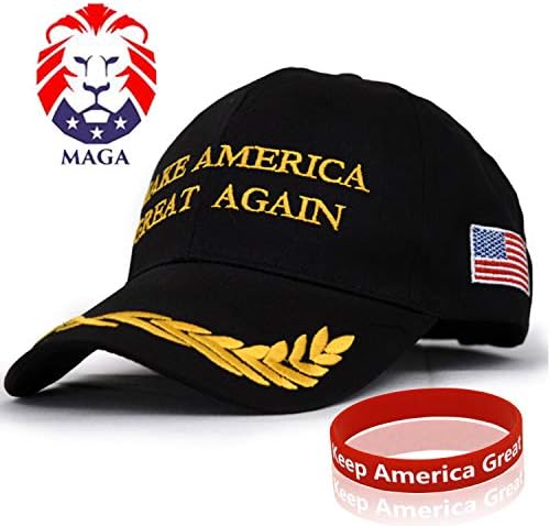 MAGA Trump Hat, Donald Trump Wheat Cap Trucker Baseball Hat with Wristband
