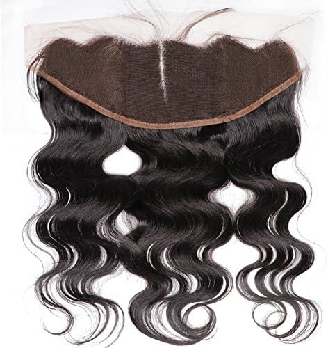 Ear to Ear Lace Frontal Closure 13x4 Middle Part Body Wave Brazilian Human Hair Full Lace Frontal With Baby Hair Natural Color No Bleached Knots (10 inch)
