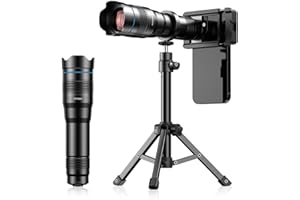 APEXEL 36x Telephoto Lens for iPhone | Professional Enhanced Phone Camera Lens Compatible with iPhone 16 15 14 13 Pro Max, Samsung, Pixel - Includes Tripod