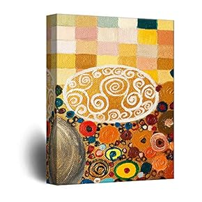 Canvas Wall Art - Abstract Golden Painting Color Composition - Giclee Print Gallery Wrap Modern Home Art Ready to Hang - 12x18 inches