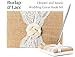 Rustic Wedding Guest Book Made of Burlap and Lace - Includes Burlap Pen Holder and Silver Pen - 120 Lined Pages for Guest Thoughts - Comes in Gift Box (White Flower)
