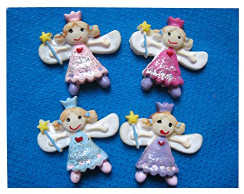 YYCRAFT Pack Of 20 Resin Fairy1â€ Bow Center Flatback(4 Colors)