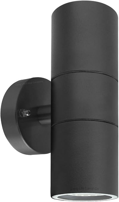 Long Life Lamp Company Black Stainless Steel Up Down Outdoor Wall Light IP65