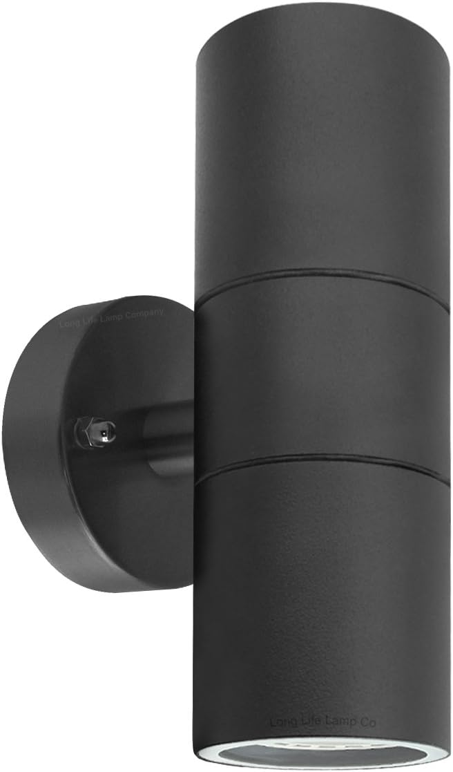 Long Life Lamp Company Black Stainless Steel Up Down Outdoor Wall Light IP65