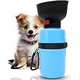 Buddy’s Best 21oz Dog Water Bottle Upgraded – Outdoor Collapsible Water Bowl Cup for a Trip, Hiking, Walking, Traveling – Adventure and Pet Travel Essentials – Doggy Hydration Gadgets (Blue)