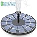 Hiluckey Solar Bird Bath Fountain with Battery Backup, 2.5W Free Standing Solar Powered Water Fountain Pump Kit for Birdbath Garden Outdoor