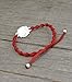 MIZZE Made for Luck Men's Red String Bracelet with Sterling Silver Coin Protection Charm Adjustable - Waterproof 7.5