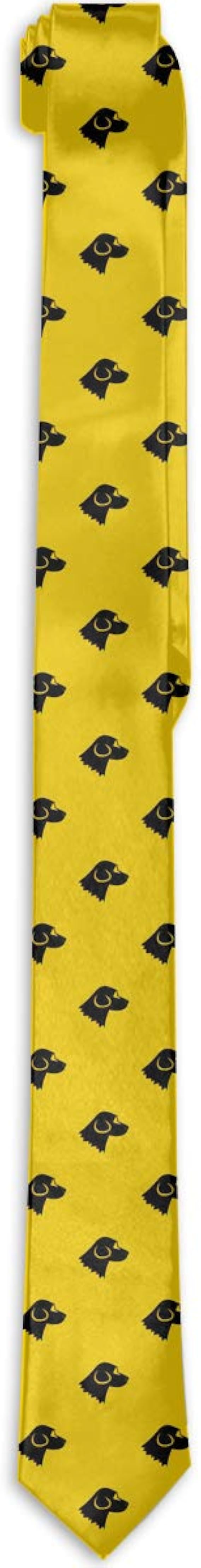 Amazon ネクタイ 黒いビーグル犬 黄色い背景 メンズ おしゃれ ビジネス 洗える 人気 結婚式 入学式 卒業式 就活 プレゼント父の日 ネクタイ 通販