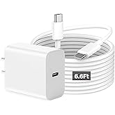 30W USB C Fast Charger for Google Pixel 10 Pro Fold/10Pro/10Pro XL/9 Pro XL/8 Pro/8/8a/7 Pro/7a/6/5/4/3/2 Android Phone Type C Adapter Block with 6.6 Ft Charging Cable Cord