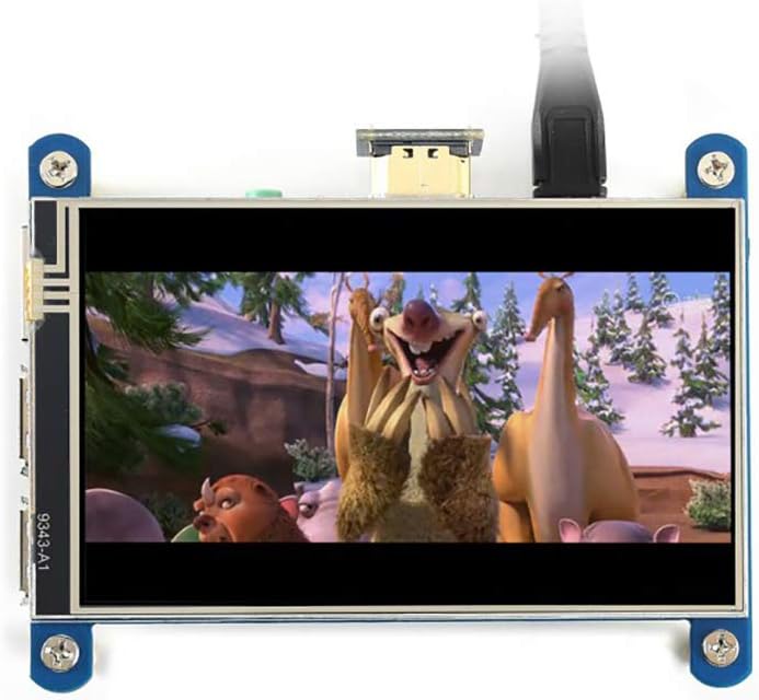 Waveshare 4inch Resistive Touch Screen IPS LCD (Type H) 480x800 HDMI Interface Display No I/Os Required Designed for All Revision of Raspberry Pi