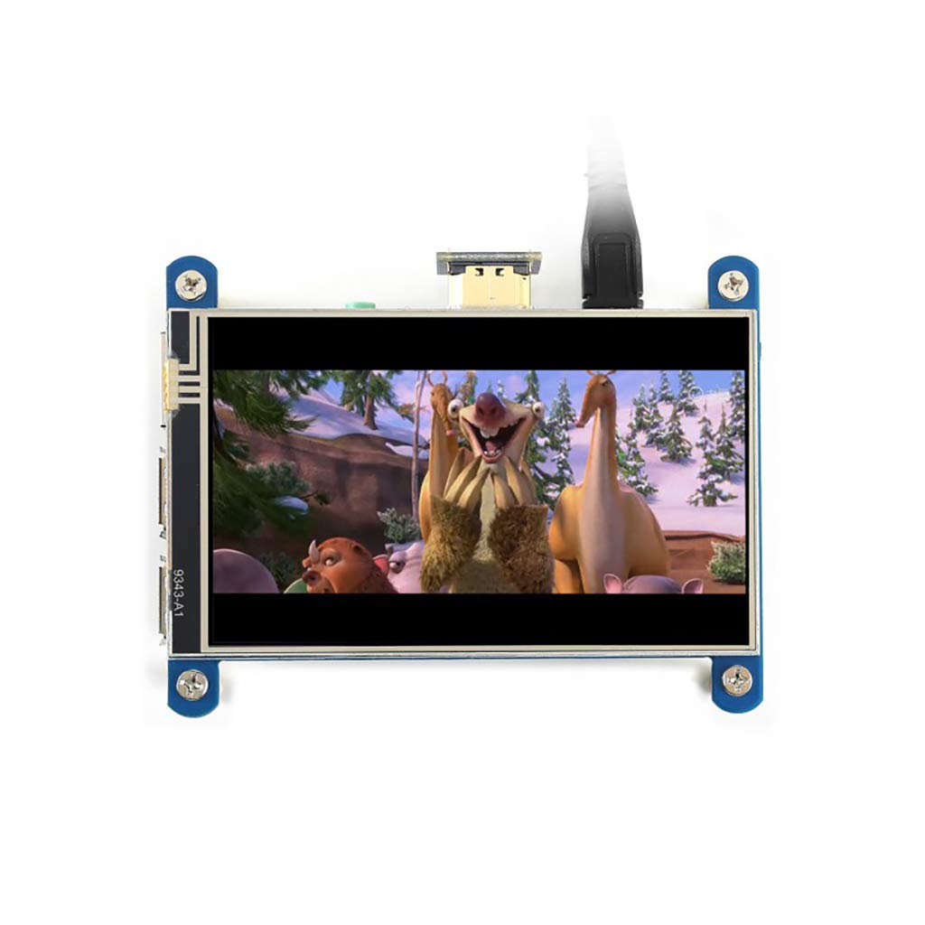 Waveshare 4inch Resistive Touch Screen IPS LCD (Type H) 480x800 HDMI Interface Display No I/Os Required Designed for All Revision of Raspberry Pi