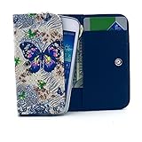 Orbic Slim Case,Universal Wallet Clutch Bag Carrying Flip Leather Smartphone Case with Card Slots for Orbic Slim 5.0 Inch-Butterfly Flowers Style
