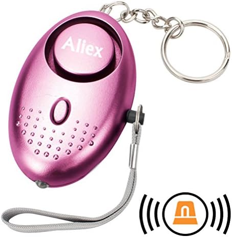 Aliex Emergency Personal Alarm Self-Defense Security Device 130 DB Decibels With LED Light Safety For Women Girls Kids (Purple)