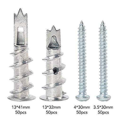 HongWay 200pcs Self Drilling Drywall Anchor, HollowWall Anchor, Easy