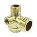 Threaded 90 Degree Brass Air Compressor Check Valve Gold Tone