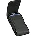 For Apple iPhone 8 , iPhone 7, iPhone 6 ,iPhone 6s 4.7 inch , EpicDealz Extra Large Ultra Rugged Pouch Case Holster Black Nylon Canvas Flap with Steel Metal Belt Clip + Carabiner Hook