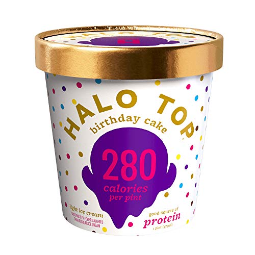 Halo Top, Birthday Cake Ice Cream, Pint (Pack of 8 )