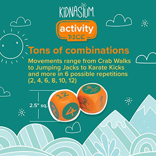 Kidnasium-Exercise-Dice-Activity-Coins-Soft-Foam-6-Sided-Movement-Dice-Fun-Educational-Classroom-Gym-Learning-Game-for-Active-Boys-Girls-Ages-4-and-Up