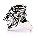JDZ Amulets Men's Heavy Metal Gothic Lion Head Stainless Steel Biker Ring Jewelry