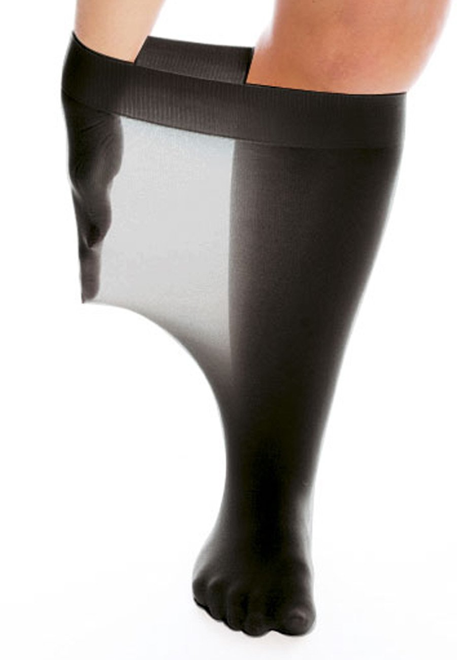 All Woman Super Wide Knee Highs 120 Denier 85 cm Stretch 3 PACK (Black)