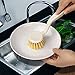 Amazer Dish Brush Kitchen Scrub Brushes with Sturdy Offset Handle Non-melting Bristles for Dishes Cleaning- Set of 2