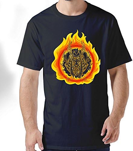 DESIICOO Anubis God of War Fire Men's Essential Short-Sleeve T-Shirt M
