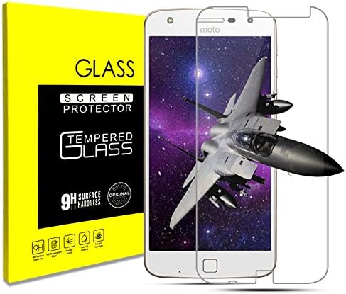 Motorola Moto Z Play Screen Protector, [2-Pack] [9H Hardness] [HD Clear] Anti-Scratch, Anti-Fingerprint, Tempered Glass Screen Protector for Moto Z Play / Moto Z Play Droid 5.5 Inch.