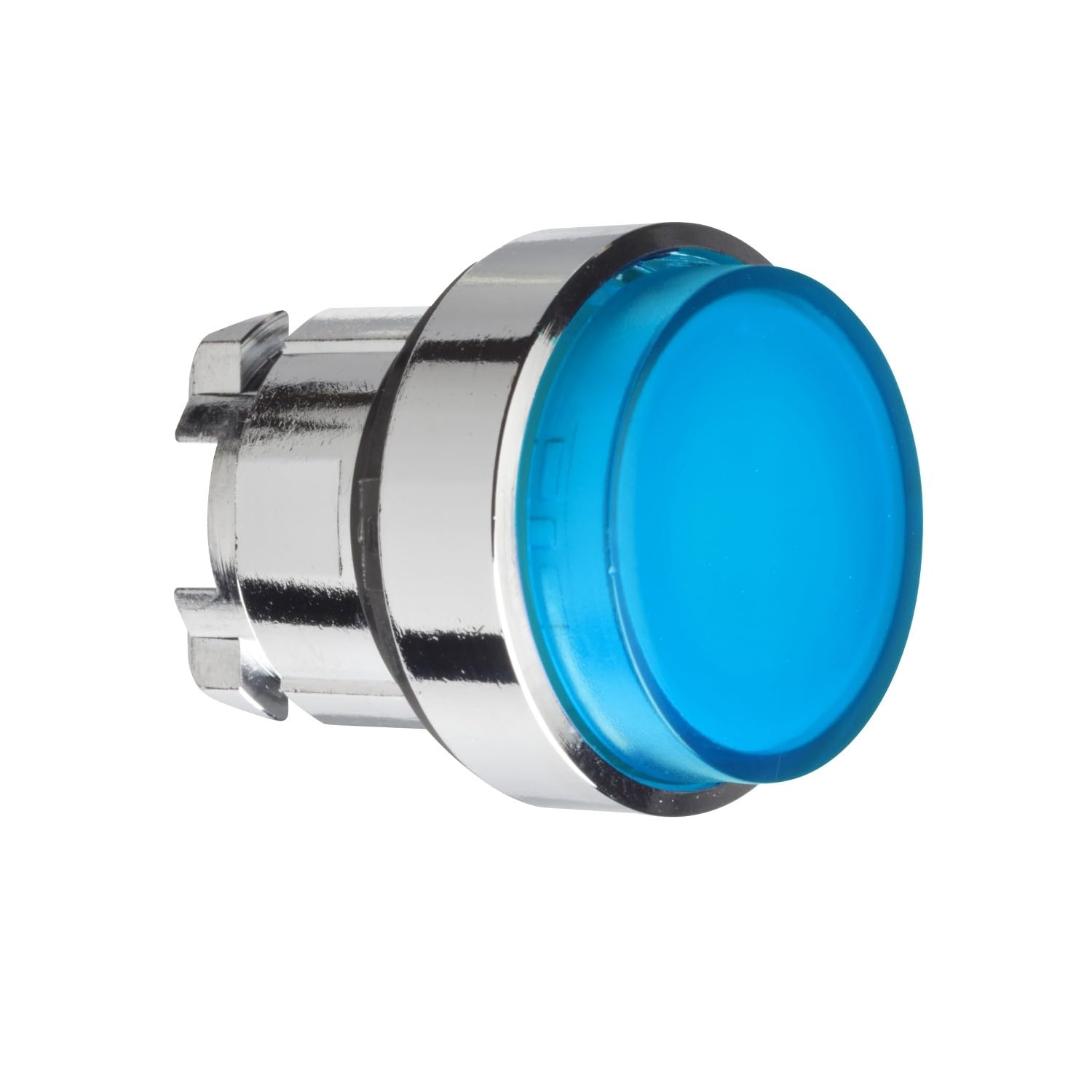 Schneider Electric ZB4BH63 Pushbutton Head, Blue Projecting Illuminated Pushbutton Head Ø22 Push-Push For Integral Led, Part Number