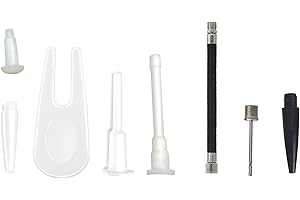 LORJE Exercise Ball Plug Replacement Kit with Needle, Nozzle, and Rubber Hose for Yoga, Pilates, Soccer, Basketball, Volleyba