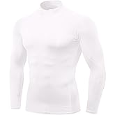Men's Compression Shirts Long Sleeve Athletic Running Tops Football Turtle Neck Shirts Sport Baselayer Undershirt